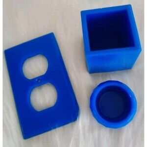 Set /Three Desk Accessories Pen & Paper Clip Holder Plug  Cover Homemade Office